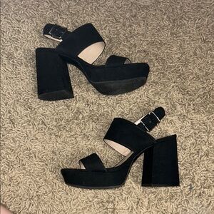 Black 3 Inch Platform Heels